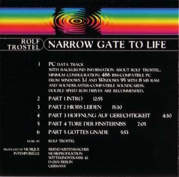 CD Rolf Trostel: Narrow Gate To Life