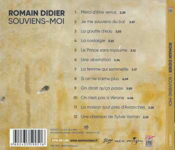 CD Romain Didier: Souviens-Moi