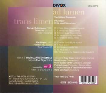 CD The Hilliard Ensemble: Trans Limen Ad Lumen