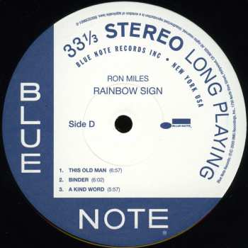 2LP Ron Miles: Rainbow Sign