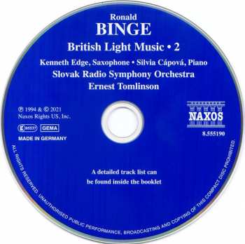CD Slovak Radio Symphony Orchestra: British Light Music • 2