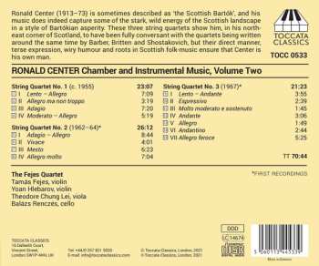 CD Ronald Center: Chamber And Instrumental Music, Volume Two: Complete String Quartets