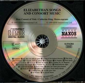 CD Rose Consort Of Viols: Elizabethan Songs And Consort Music