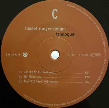 2LP Rosset Meyer Geiger: Trialogue 