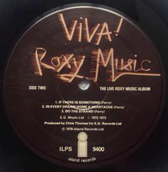 LP Roxy Music: Viva! Roxy Music (The Live Roxy Music Album)