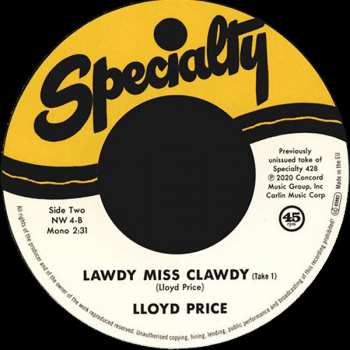SP Lloyd Price: Boogie At Midnight / Lawdy Miss Clawdy
