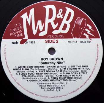 LP Roy Brown: Saturday Nite