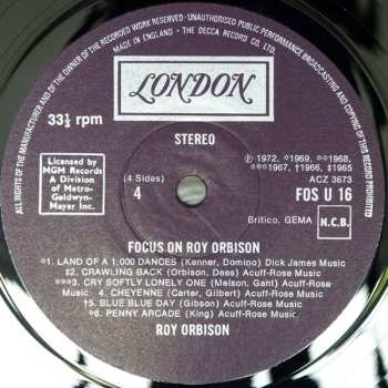 2LP Roy Orbison: Focus On Roy Orbison
