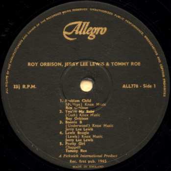 LP Jerry Lee Lewis: Roy Orbison Sings