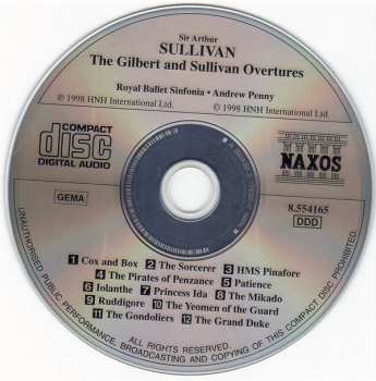 CD Royal Ballet Sinfonia: Sir Arthur Sullivan / The Gilbert And Sullivan Overtures