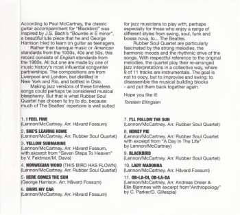 CD Rubber Soul Quartet: Blackbird DIGI