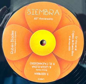 2LP Ruben Blades: Siembra 45 Aniversario En Vivo en el Coliseo de Puerto Rico 14 de mayo 2022