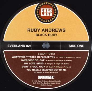 LP Ruby Andrews: Black Ruby