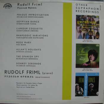 LP Rudolf Friml: Rudolf Friml Plays His Favourite Melodies