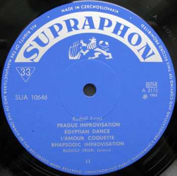 LP Rudolf Friml: Rudolf Friml Plays His Favourite Melodies