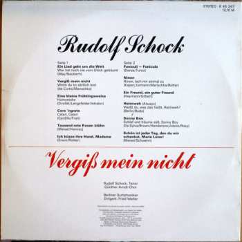 LP Rudolf Schock: Vergiß Mein Nicht