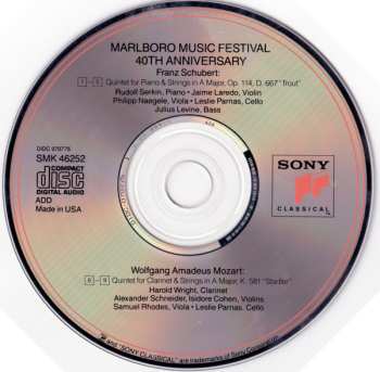 CD Rudolf Serkin: Piano Quintet, Op. 114 "Trout" / Clarinet Quintet, K. 581