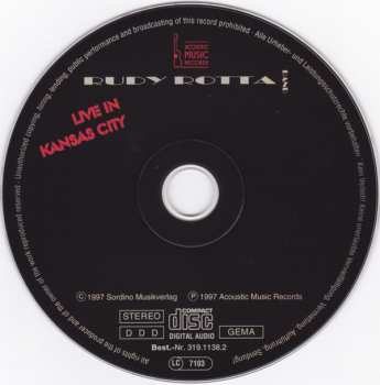 CD Rudy Rotta Band: Live In Kansas City