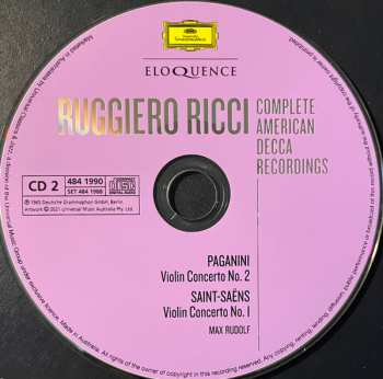9CD/Doos Ruggiero Ricci: Complete American Decca Recordings