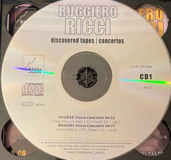 6CD Ruggiero Ricci: Discovered Tapes: Concertos