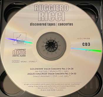 6CD Ruggiero Ricci: Discovered Tapes: Concertos