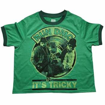 Merch Run-DMC: Dames Crop Top It's Tricky Record Vintage