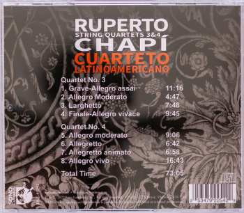 CD Ruperto Chapi: String Quartets 3&4