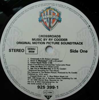 LP Ry Cooder: Crossroads - Original Motion Picture Soundtrack