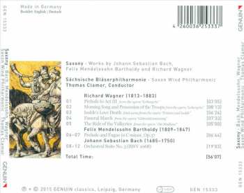 CD Sächsische Bläserphilharmonie: Saxony: Works By Johann Sebastian Bach, Felix Mendelssohn-Bartholdy And Richard Wagner
