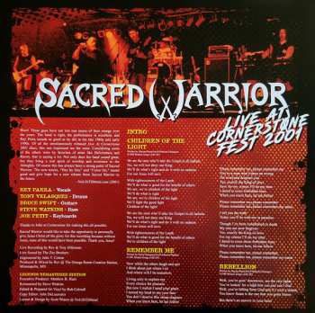 LP Sacred Warrior: Live At Cornerstone Fest 2001 CLR | LTD