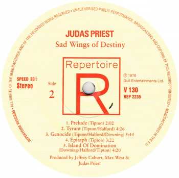 LP Judas Priest: Sad Wings Of Destiny