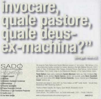 CD S.A.D.O.: Holzwege