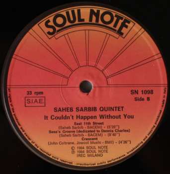 LP Saheb Sarbib Quintet: It Couldn't Happen Without You