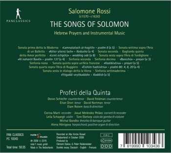 CD Profeti Della Quinta: The Songs Of Solomon - Hebrew Prayers And Instrumental Music