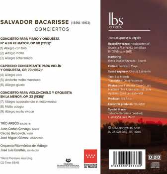 CD Salvador Bacarisse: Conciertos