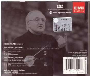 CD Salvatore Accardo: Accardo Plays paganini Violin Concertos No. 0 & 2