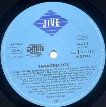 LP Samantha Fox: Samantha Fox