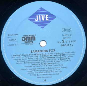 LP Samantha Fox: Samantha Fox