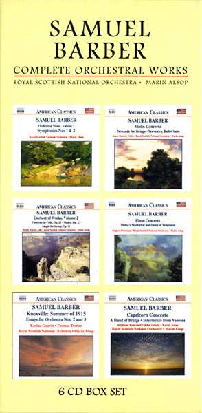 6CD/Doos Samuel Barber: Complete Orchestral Works