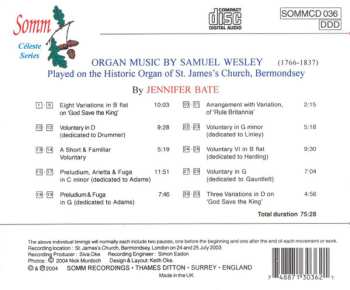 CD Jennifer Bate: Samuel Wesley Organ Music