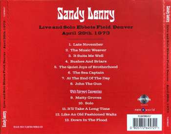 CD Sandy Denny: Live & Solo: Ebbets Field, Denver April 29th, 1973