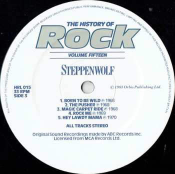 2LP Steppenwolf: The History Of Rock (Volume Fifteen)