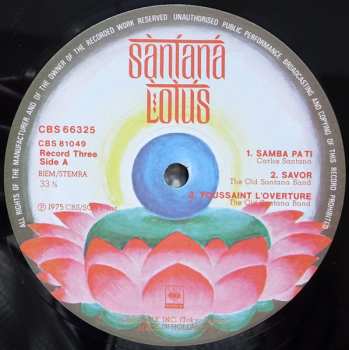 3LP Santana: Lotus