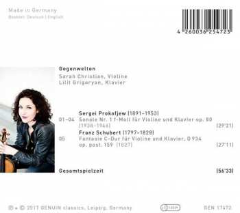 CD Sergei Prokofiev: Gegenwelten: Werke Von Sergei Prokofjew Und Franz Schubert