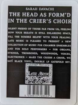 2LP Sarah Davachi: The Head As Form​’​d In The Crier​’​s Choir