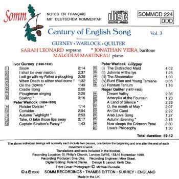 CD Malcolm Martineau: A Century Of English Song Volume 3