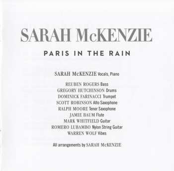 CD Sarah McKenzie: Paris In The Rain