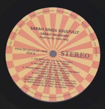 LP Sarah Vaughan: Sarah Sings Soulfully LTD