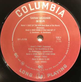2LP Sarah Vaughan: Sarah Vaughan In Hi-Fi LTD