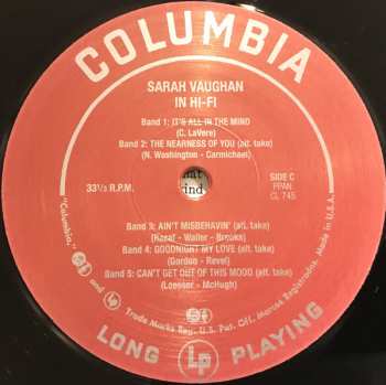 2LP Sarah Vaughan: Sarah Vaughan In Hi-Fi LTD